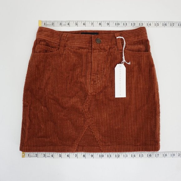 Sanctuary Womens Shirt 00 Corduroy Ryan Mini Skirt 24 Waist Spice of Life Brown - Picture 5 of 7